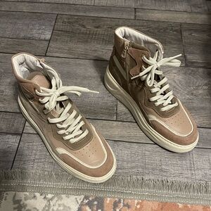 Nero Giardini Tan High-Top Sneakers size 37